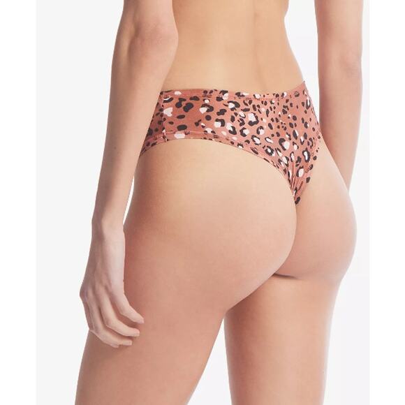 HANKY PANKY XL-XXLRGE PLAYSTRETCH PRINT NATURAL RISE THONG WILD SPOTS BROWN NWT - Picture 2 of 9